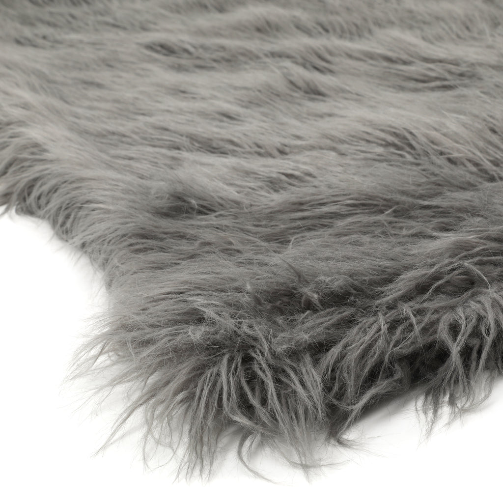 Charcoal Shag Throw Blanket