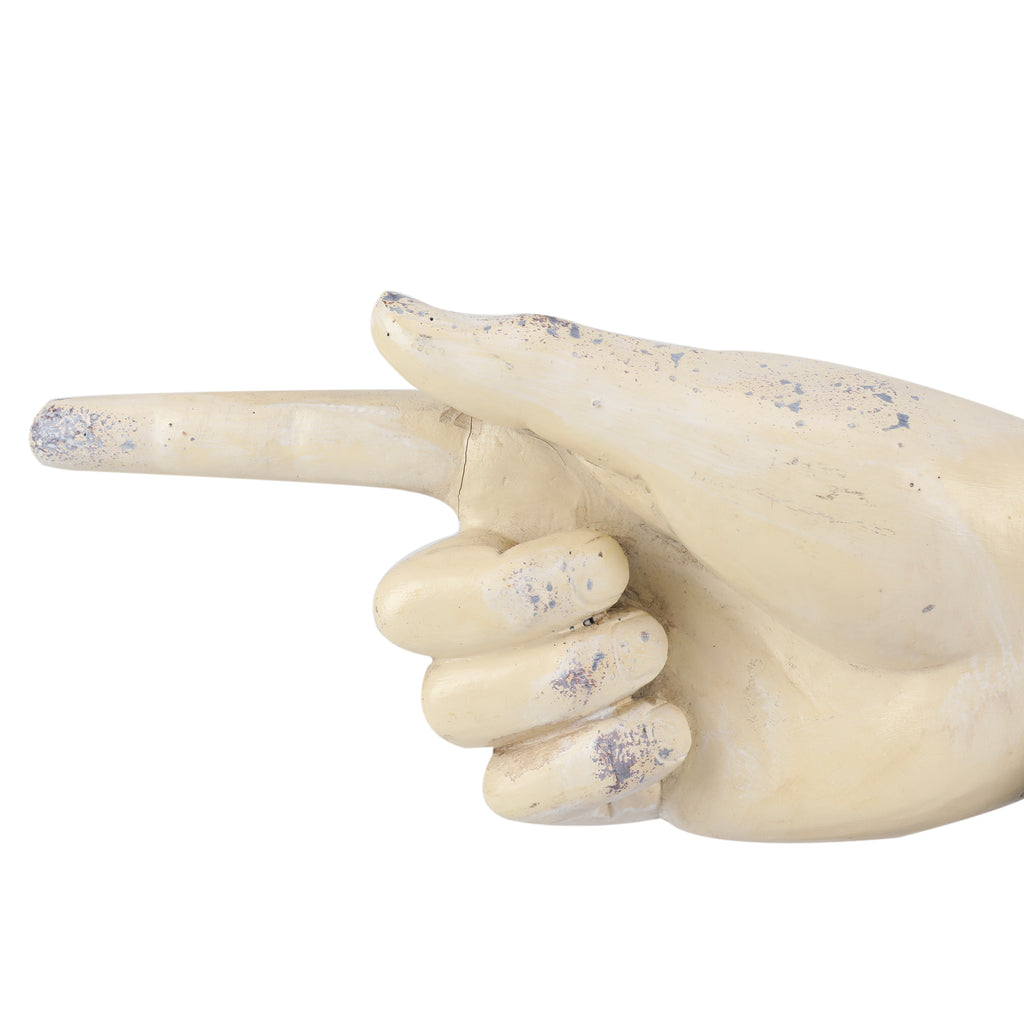 Rustic Pointing Hand on Metal Stand (A+D)