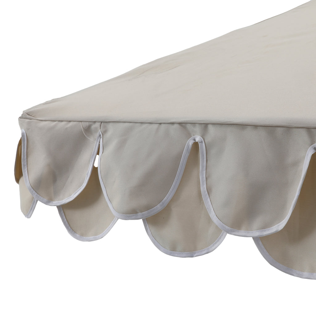 Tan Umbrella w/ White Trim