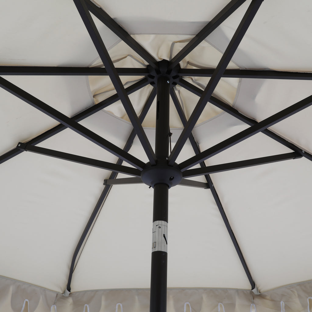 Tan Umbrella w/ White Trim