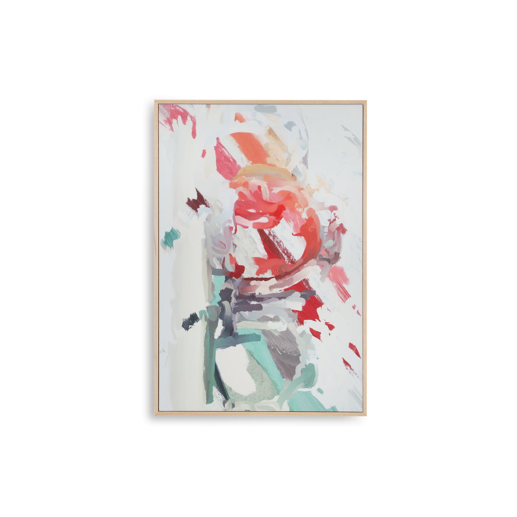 1318 (A+D) Sweet B Peach + Green Abstract