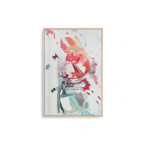 1318 (A+D) Sweet B Peach + Green Abstract