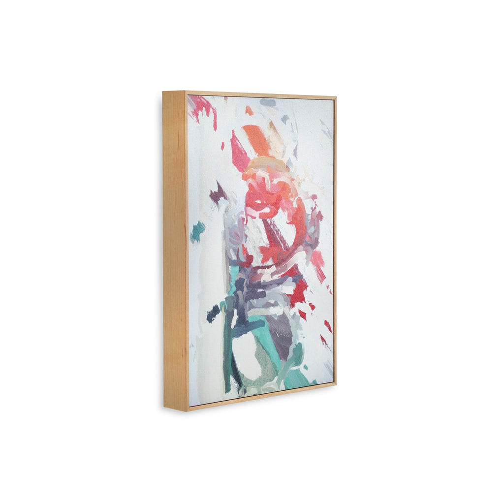 1318 (A+D) Sweet B Peach + Green Abstract