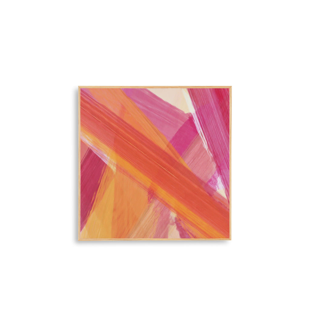 1319 (A+D) Pink + Yellow Abstract Stripes