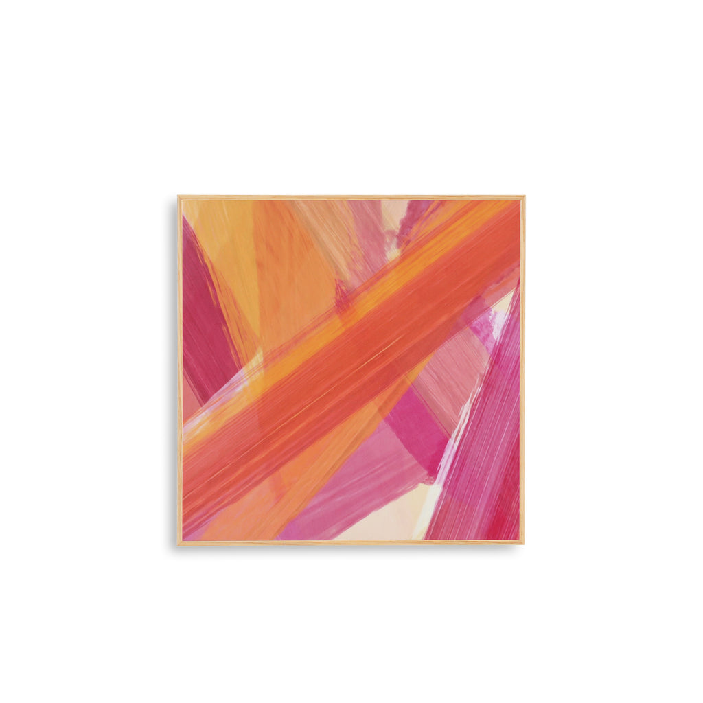 1319 (A+D) Pink + Yellow Abstract Stripes