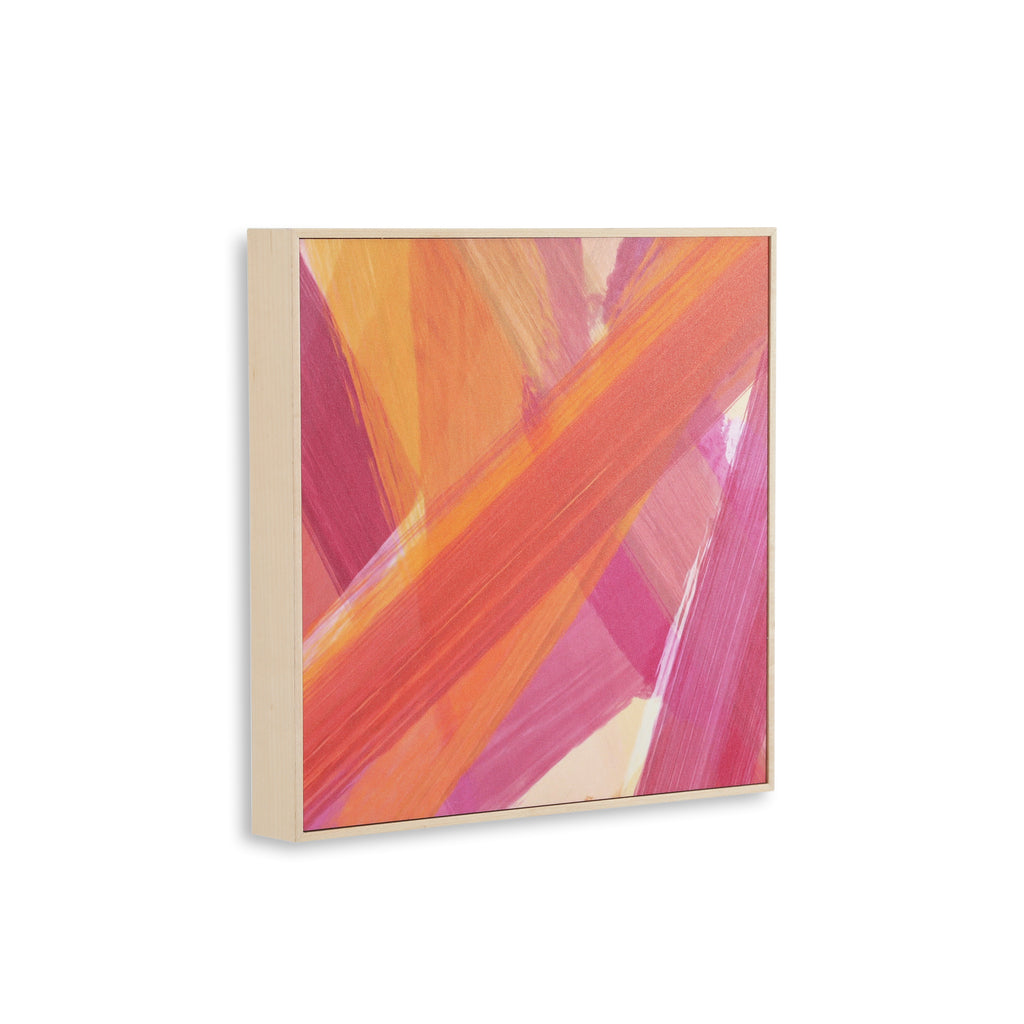 1319 (A+D) Pink + Yellow Abstract Stripes
