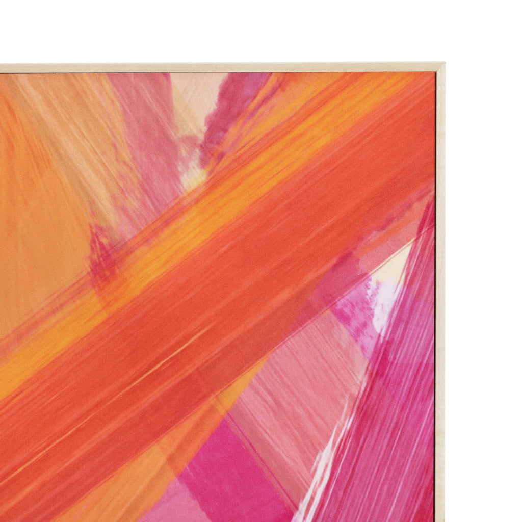 1319 (A+D) Pink + Yellow Abstract Stripes