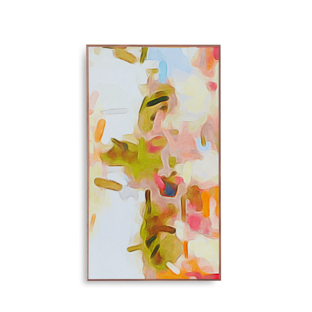 1311 (A+D) Olive Peach Cream Abstract