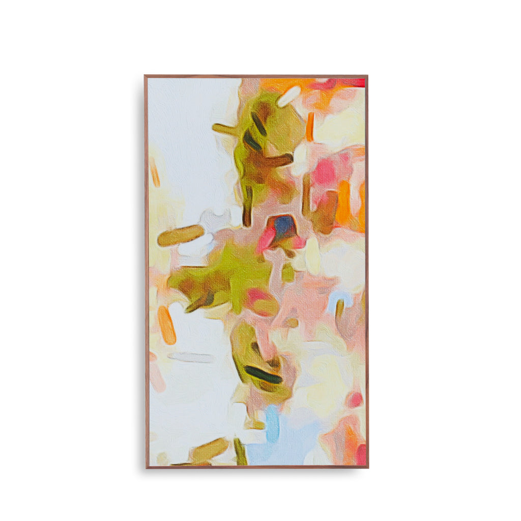 1311 (A+D) Olive Peach Cream Abstract