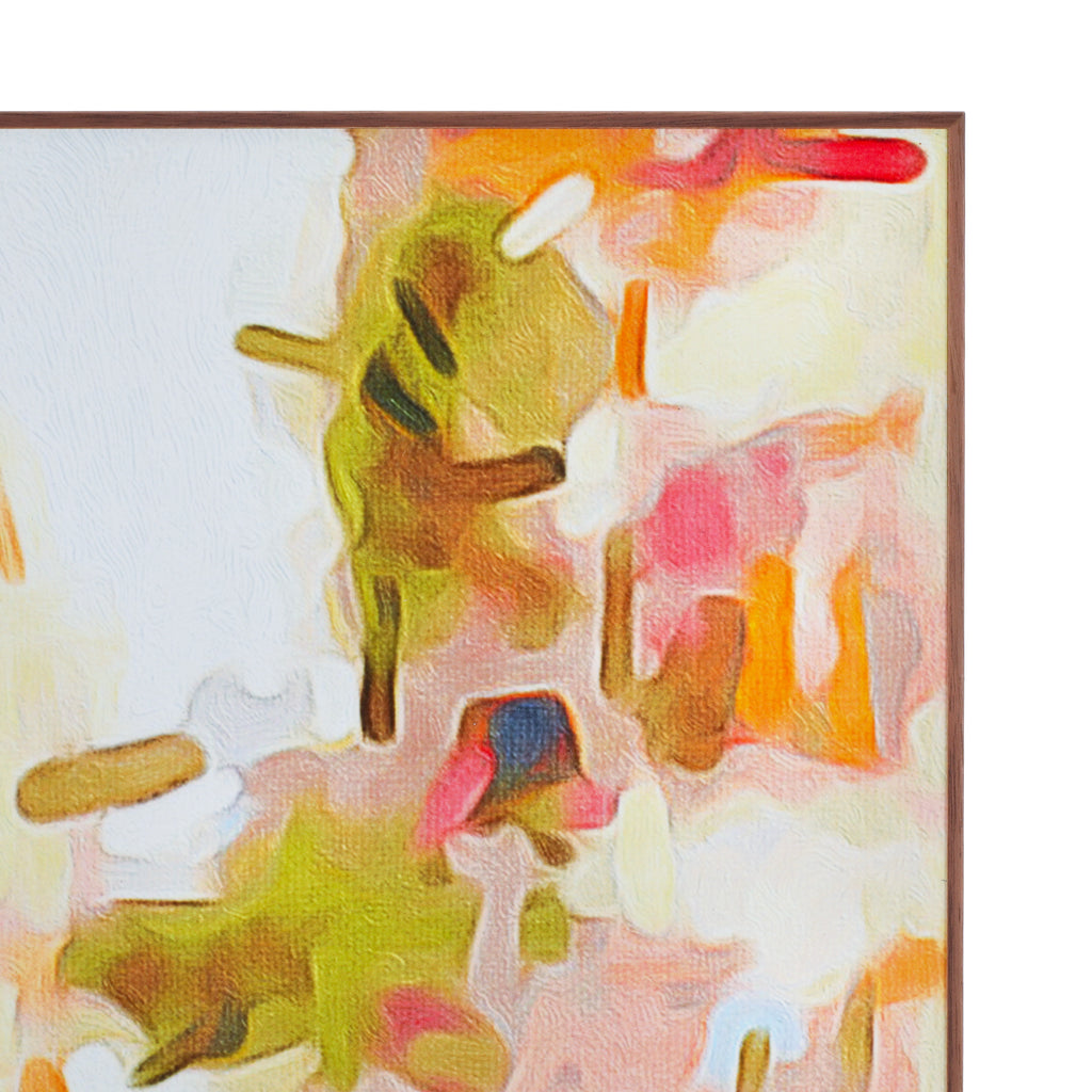 1311 (A+D) Olive Peach Cream Abstract