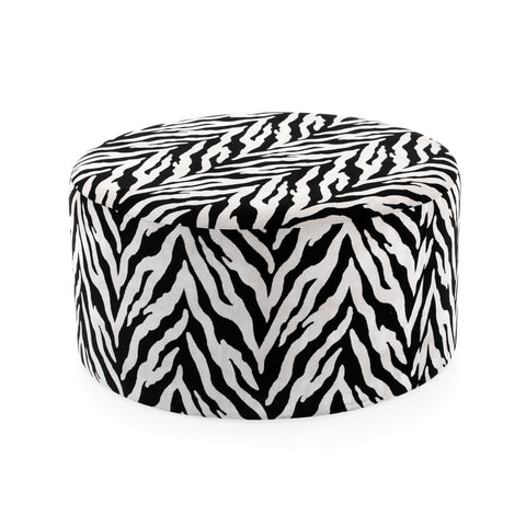 Black & White Zebra Ottoman