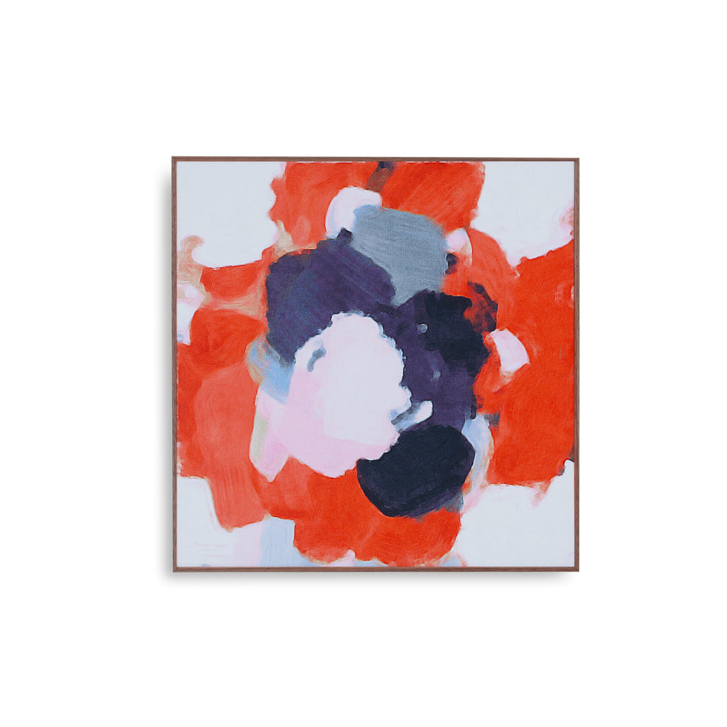 1309 (A+D) Floral Orange Pink Abstract