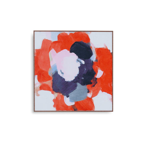 1309 (A+D) Floral Orange Pink Abstract