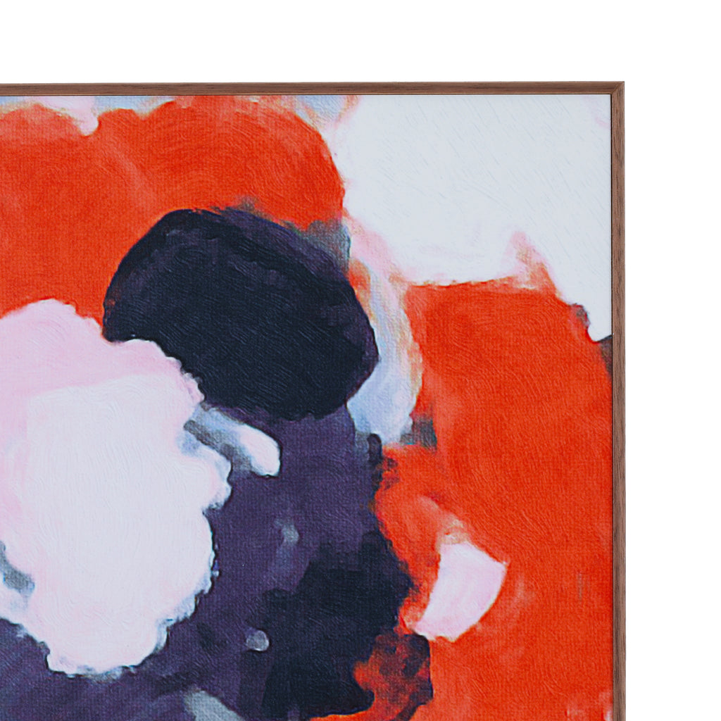1309 (A+D) Floral Orange Pink Abstract