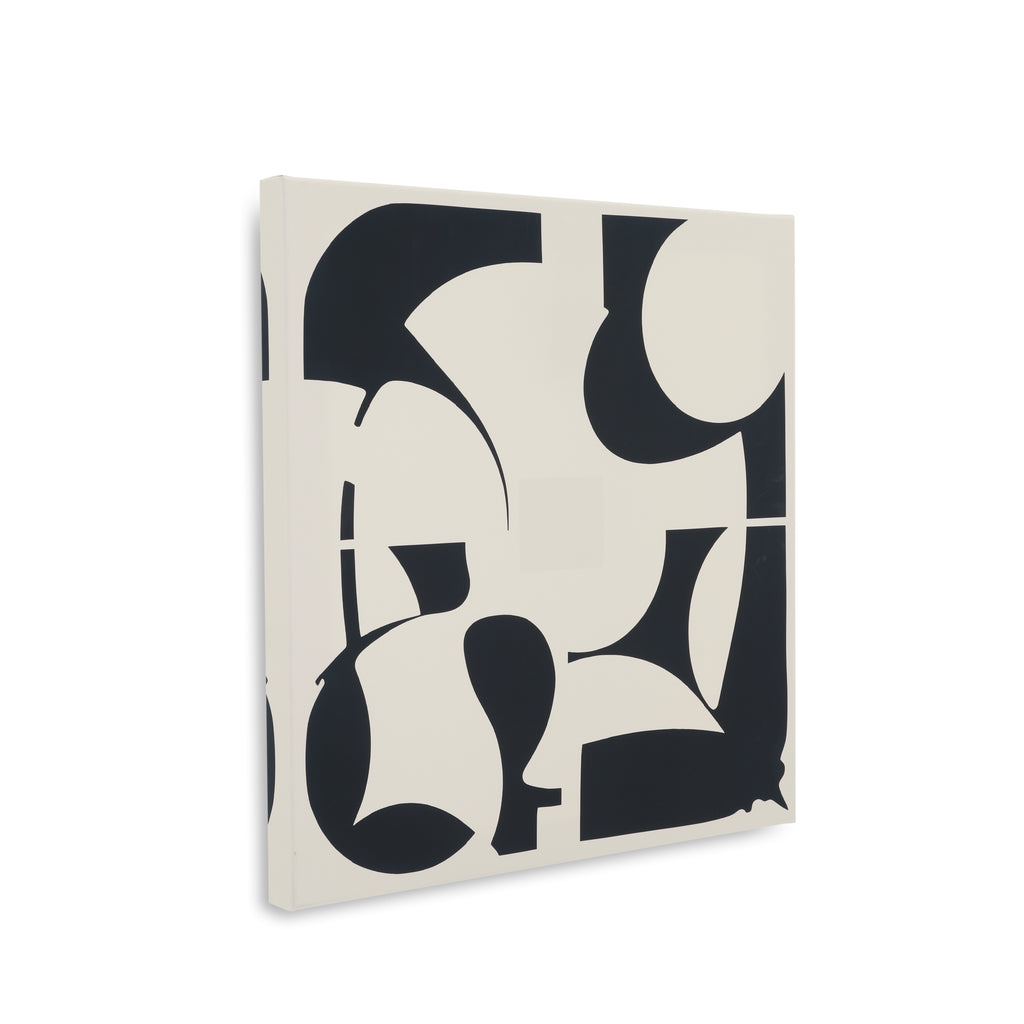 1322 (A+D) Round The Clock BW Canvas