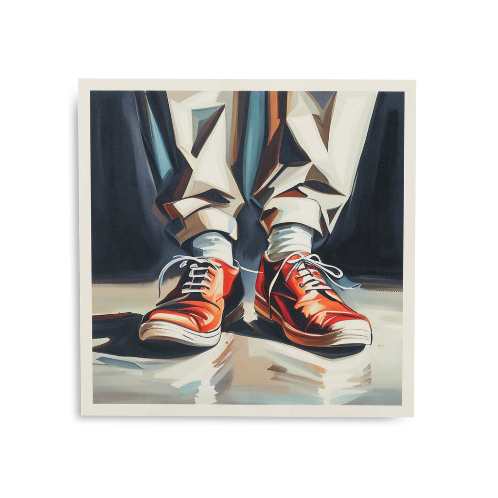 1327 (A+D) Red Sneakers Khaki Pants