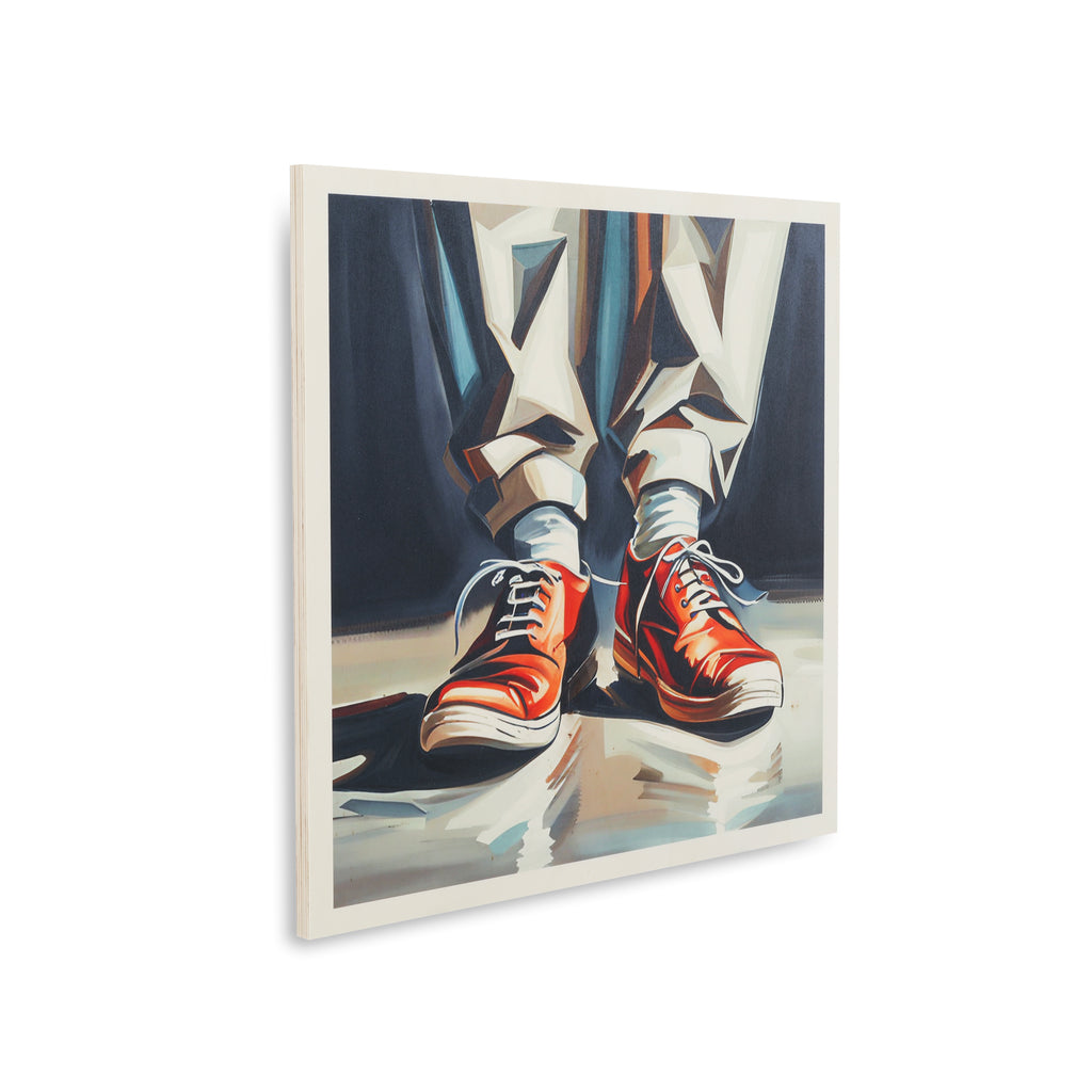 1327 (A+D) Red Sneakers Khaki Pants