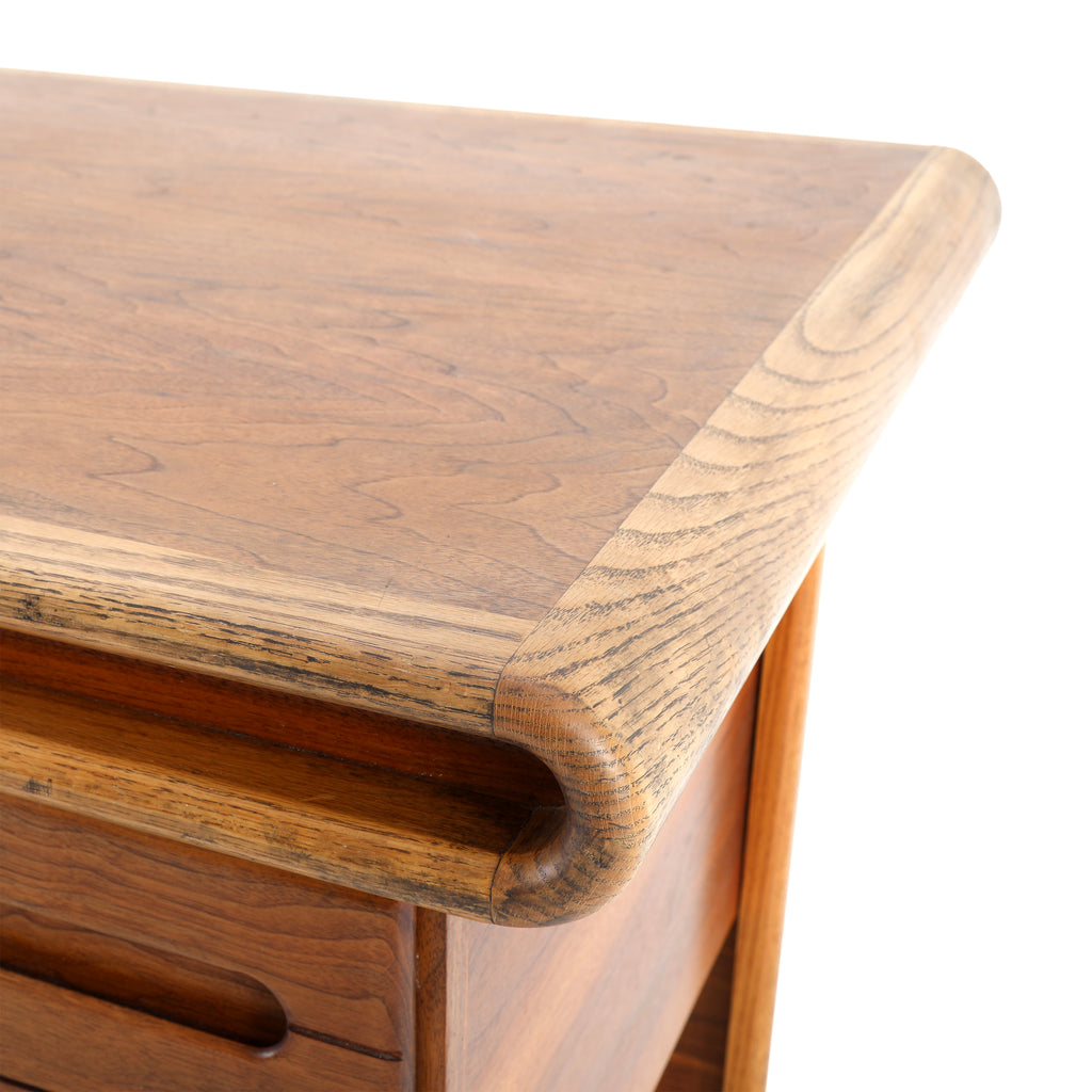 Brown Single Drawer Bentwood Vintage Desk