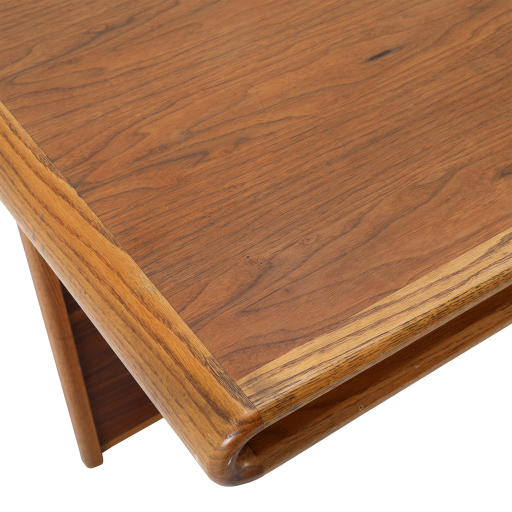 Brown Single Drawer Bentwood Vintage Desk