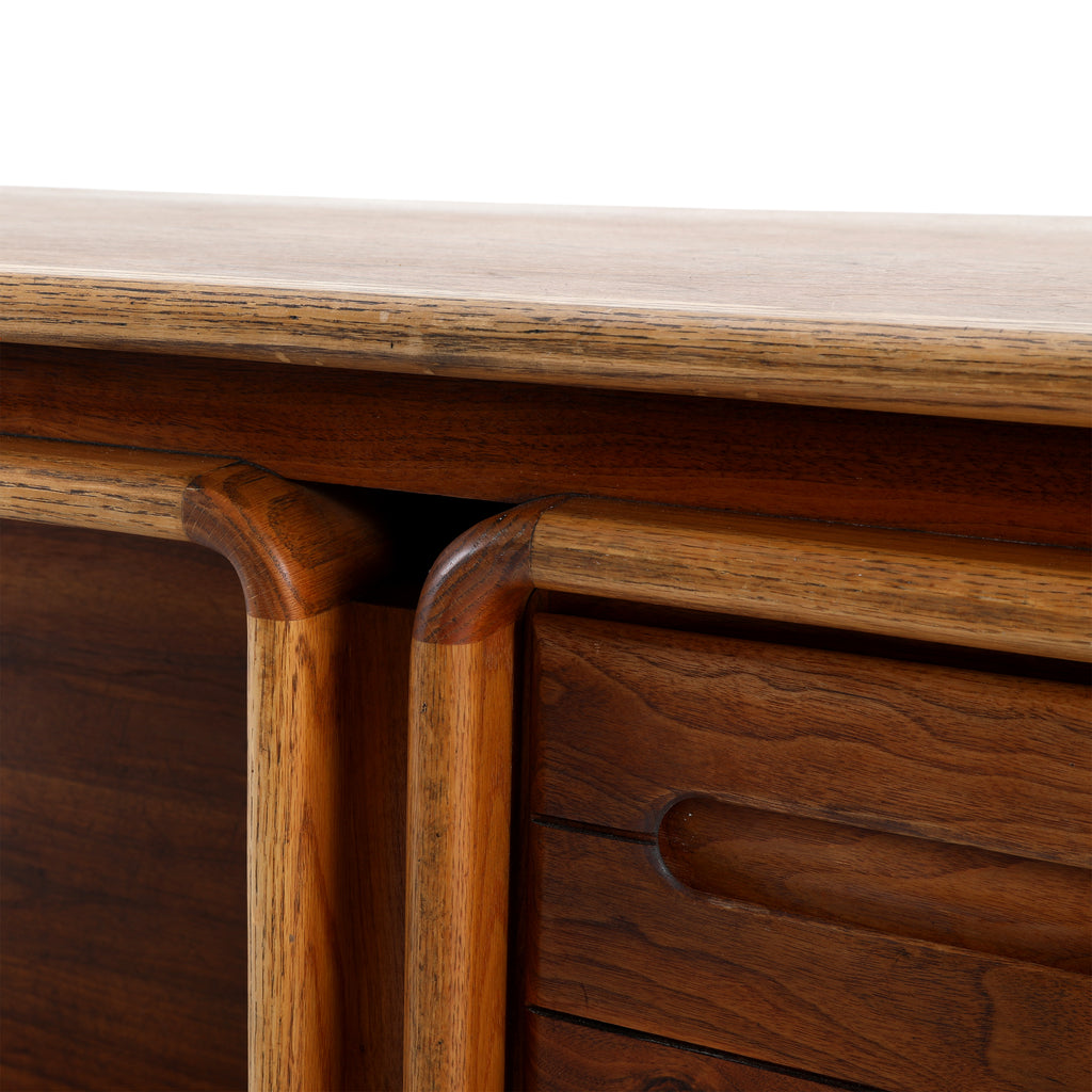 Brown Single Drawer Bentwood Vintage Desk