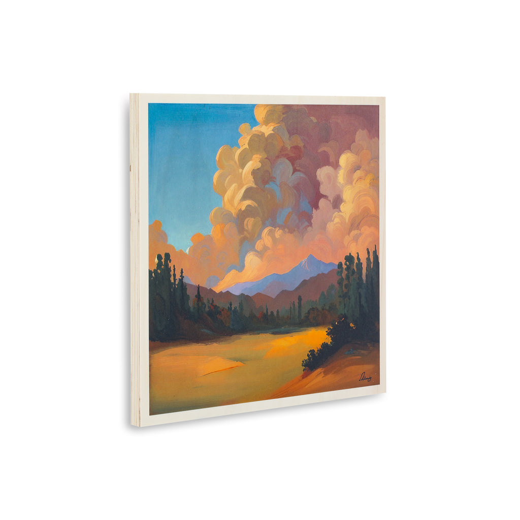 1338 (A+D) Prairie Painting Puffy Clouds