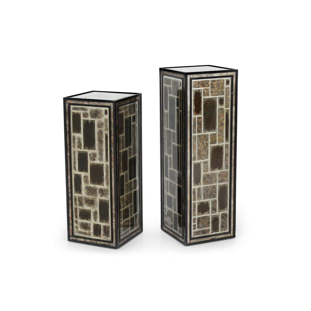 36" Grey Mosaic Tile Pedestal