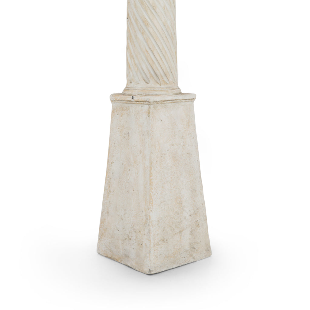 Tall Plaster Column Floor Lamp