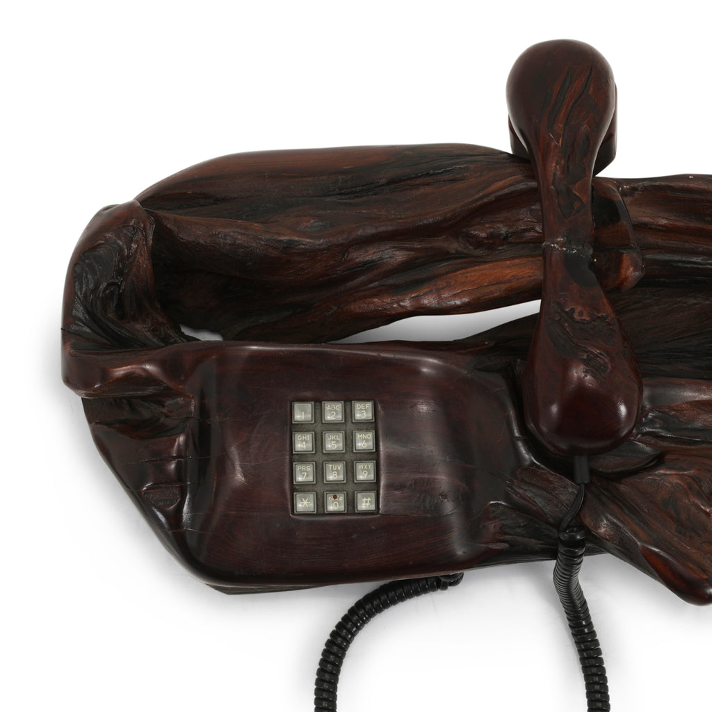 Dark Wood Slab Phone