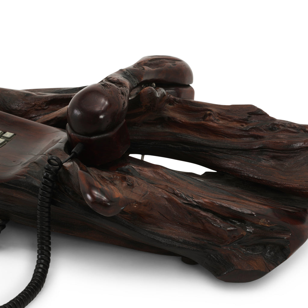 Dark Wood Slab Phone