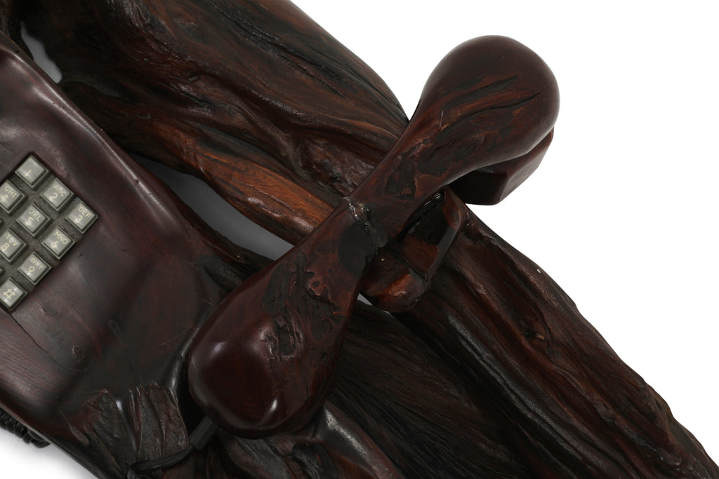 Dark Wood Slab Phone