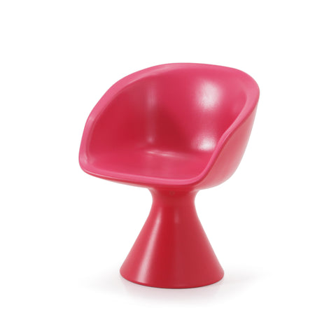Hot Pink Fiberglass Bucket Dining Chair