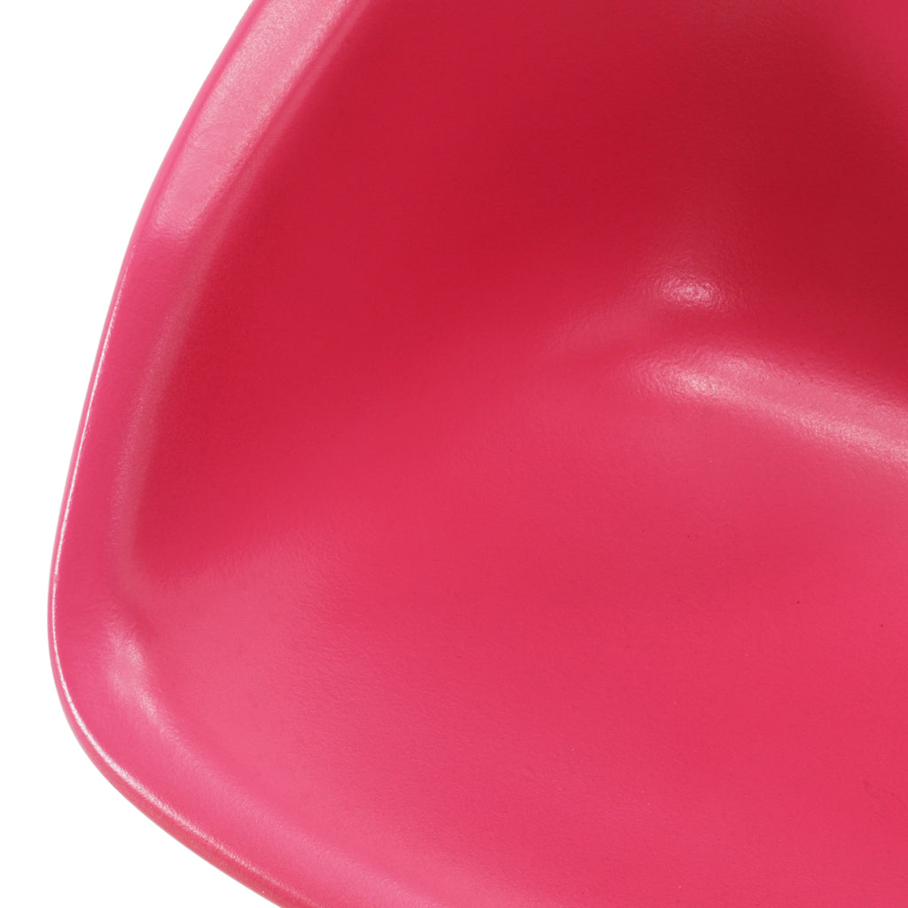 Hot Pink Fiberglass Bucket Dining Chair