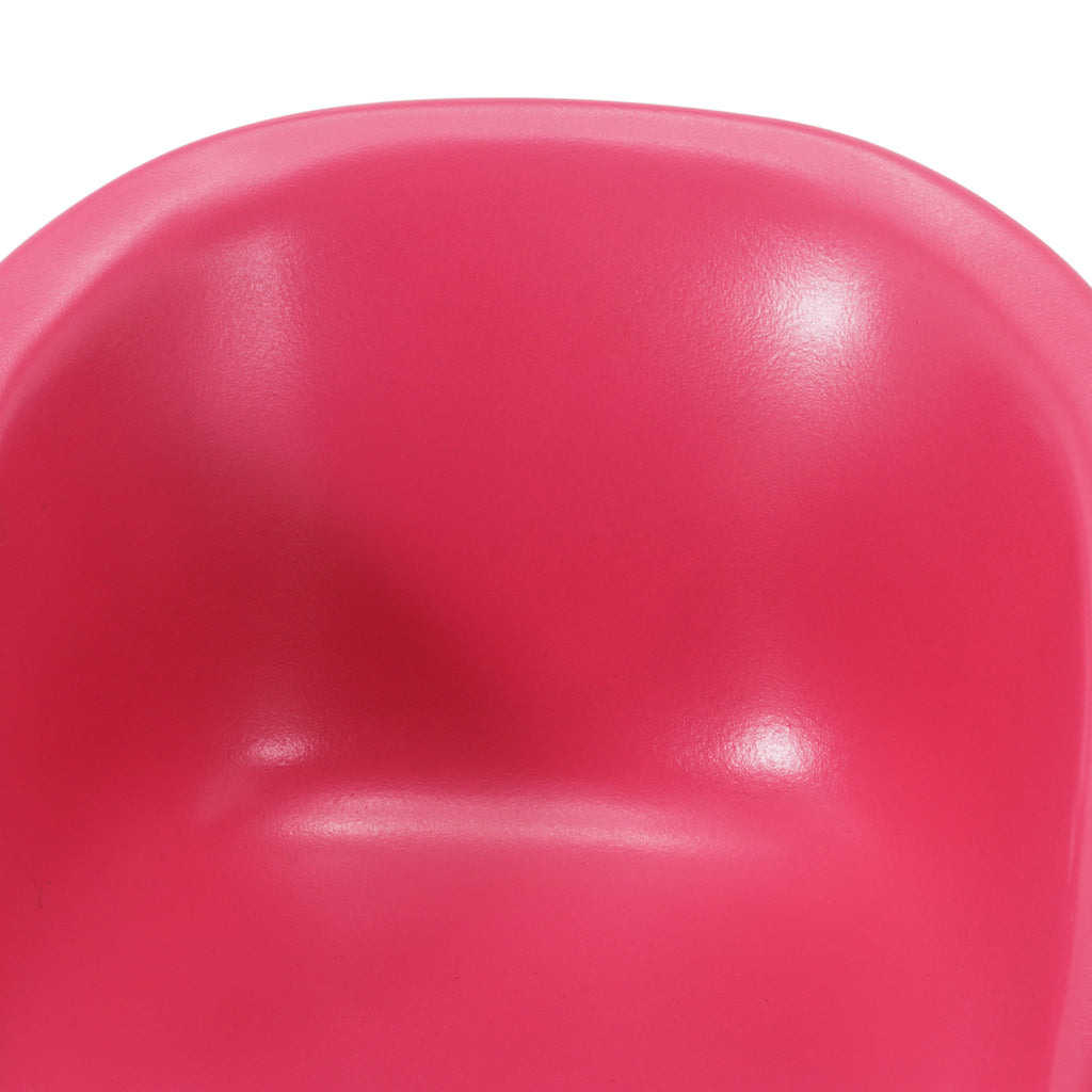 Hot Pink Fiberglass Bucket Dining Chair