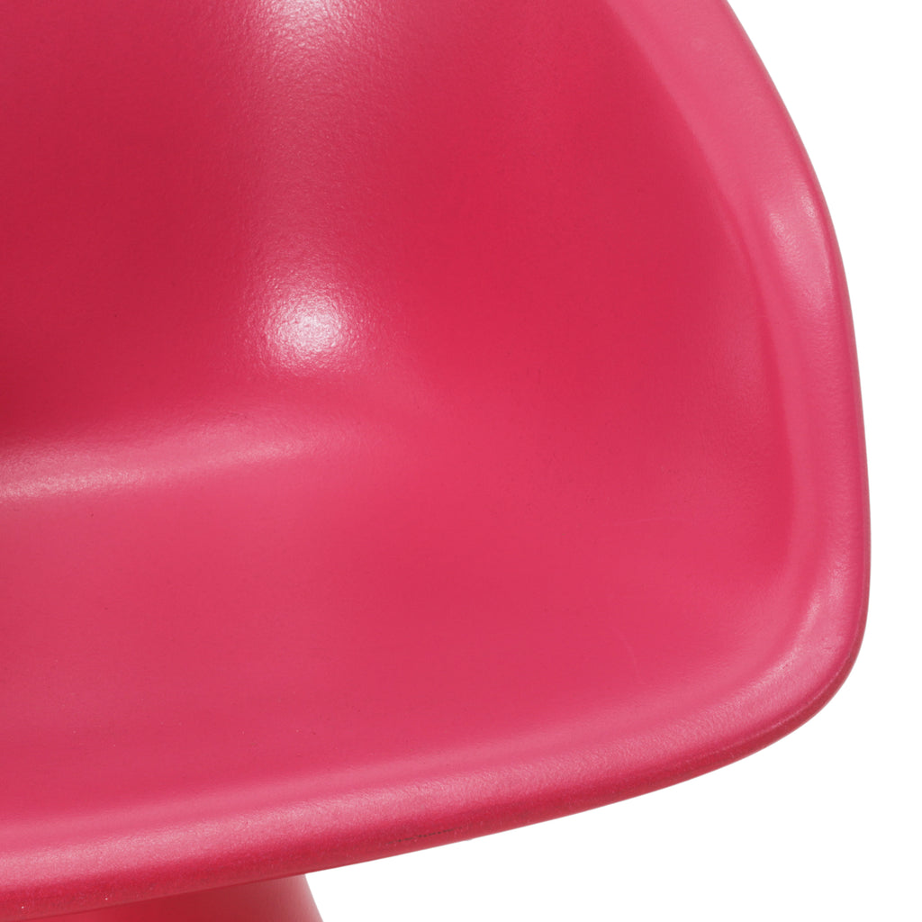 Hot Pink Fiberglass Bucket Dining Chair