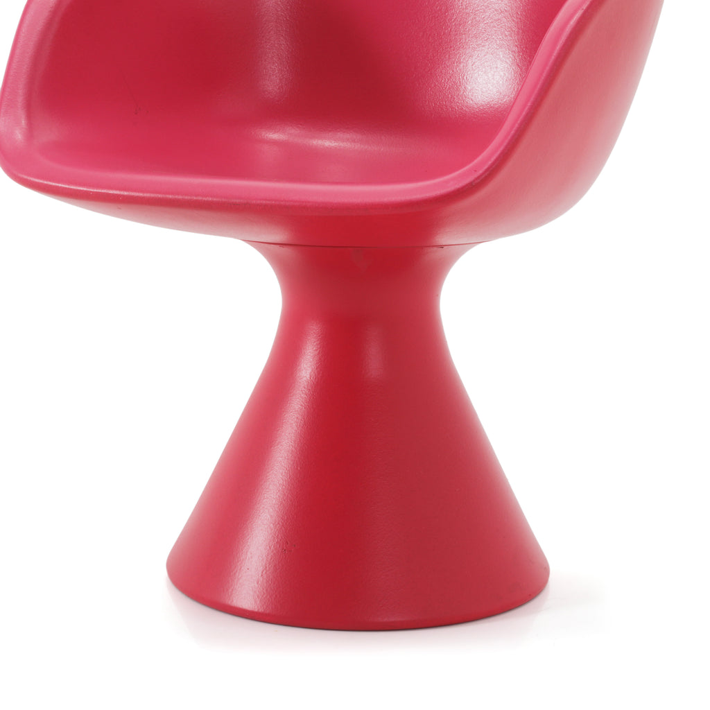 Hot Pink Fiberglass Bucket Dining Chair
