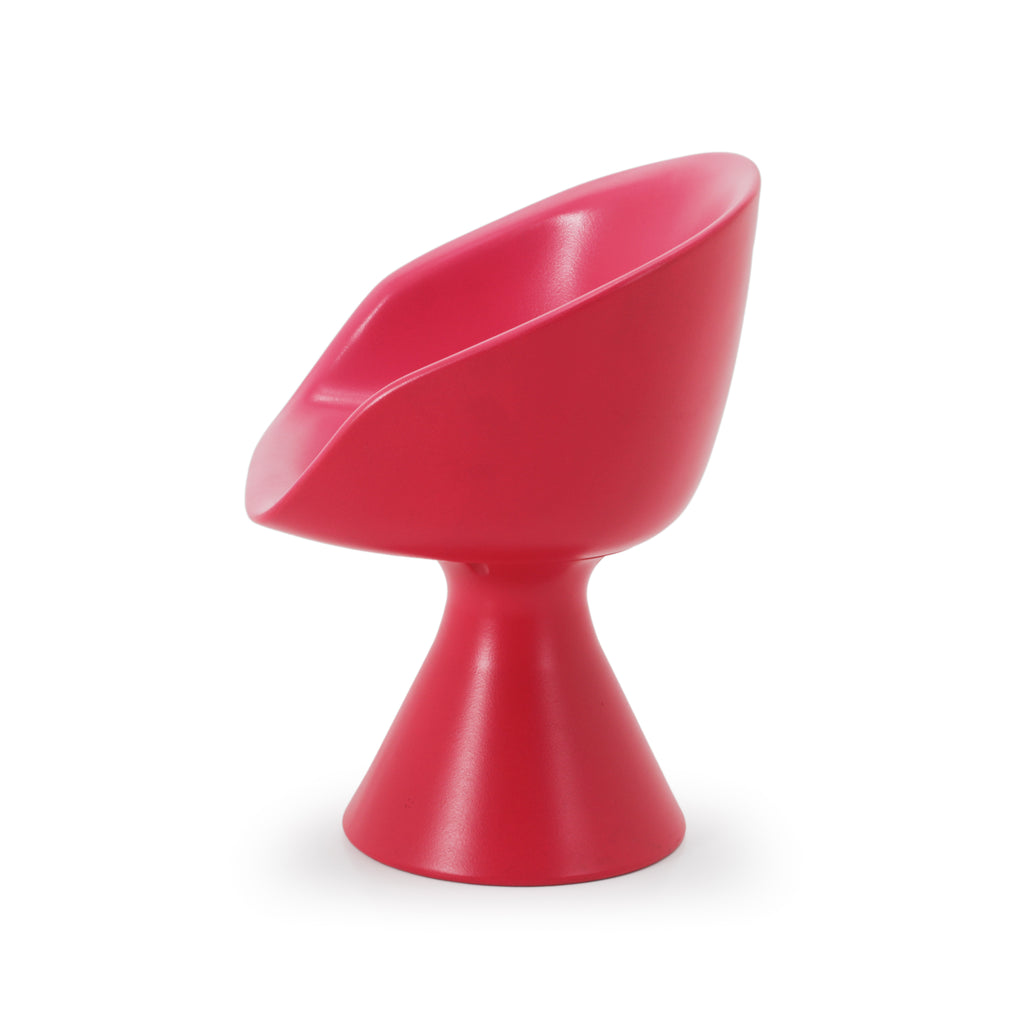 Hot Pink Fiberglass Bucket Dining Chair