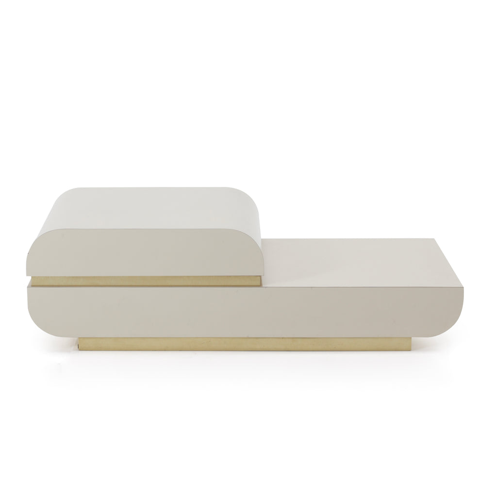 Cream & Gold 2-Tier Coffee Table