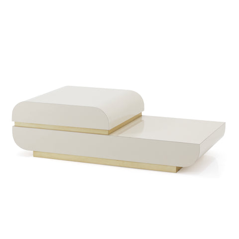 Cream & Gold 2-Tier Coffee Table