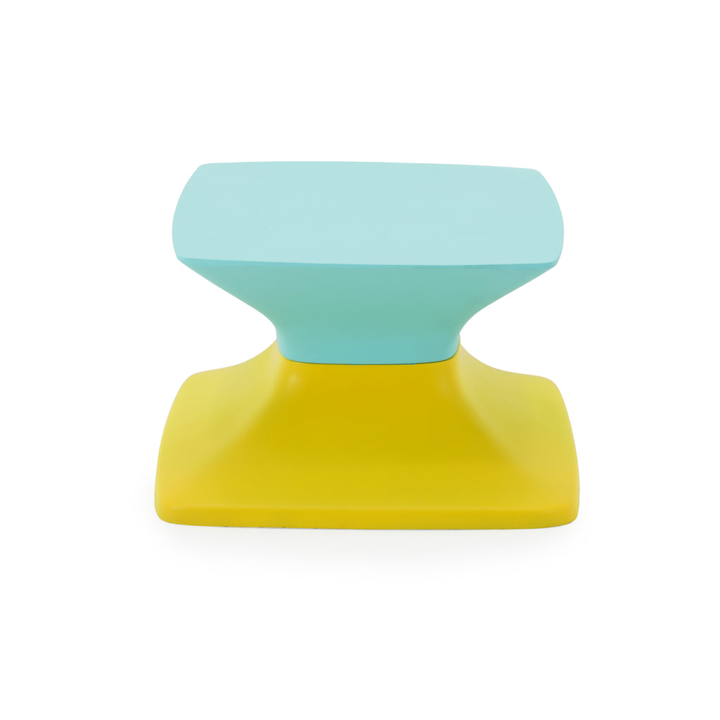 Blue & Green Color Block End Table