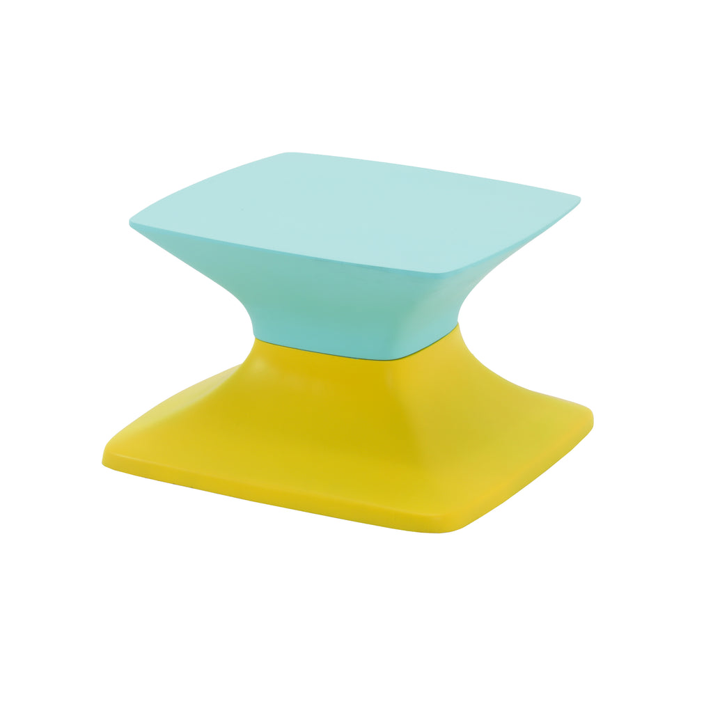 Blue & Green Color Block End Table