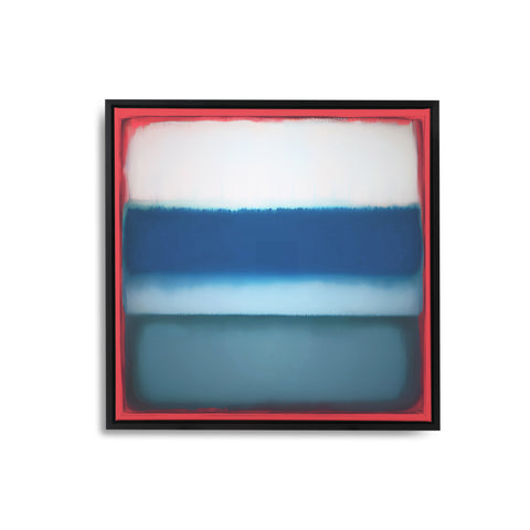 1352 (A+D) Abstract Blues Greens Black Frame