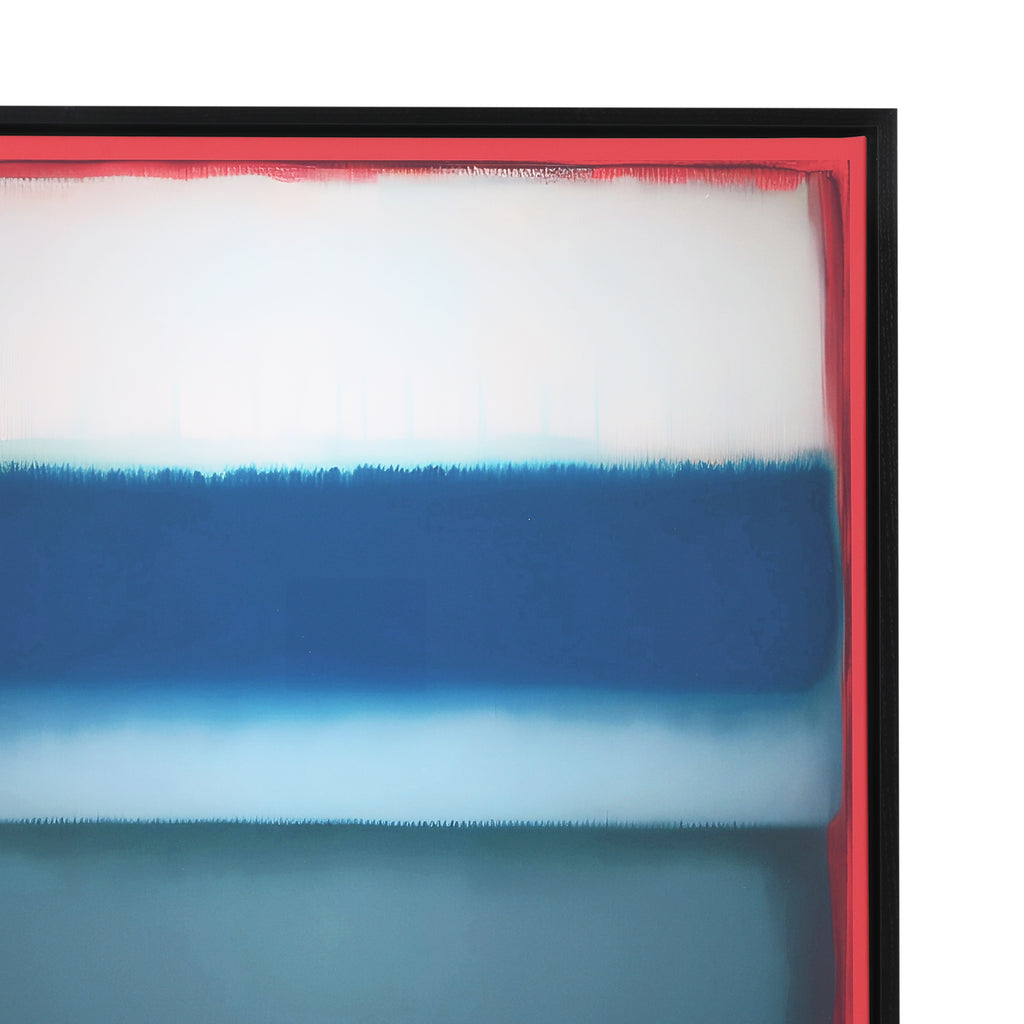 1352 (A+D) Abstract Blues Greens Black Frame