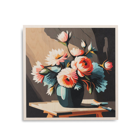 1351 (A+D) Pink Flowers Still Life