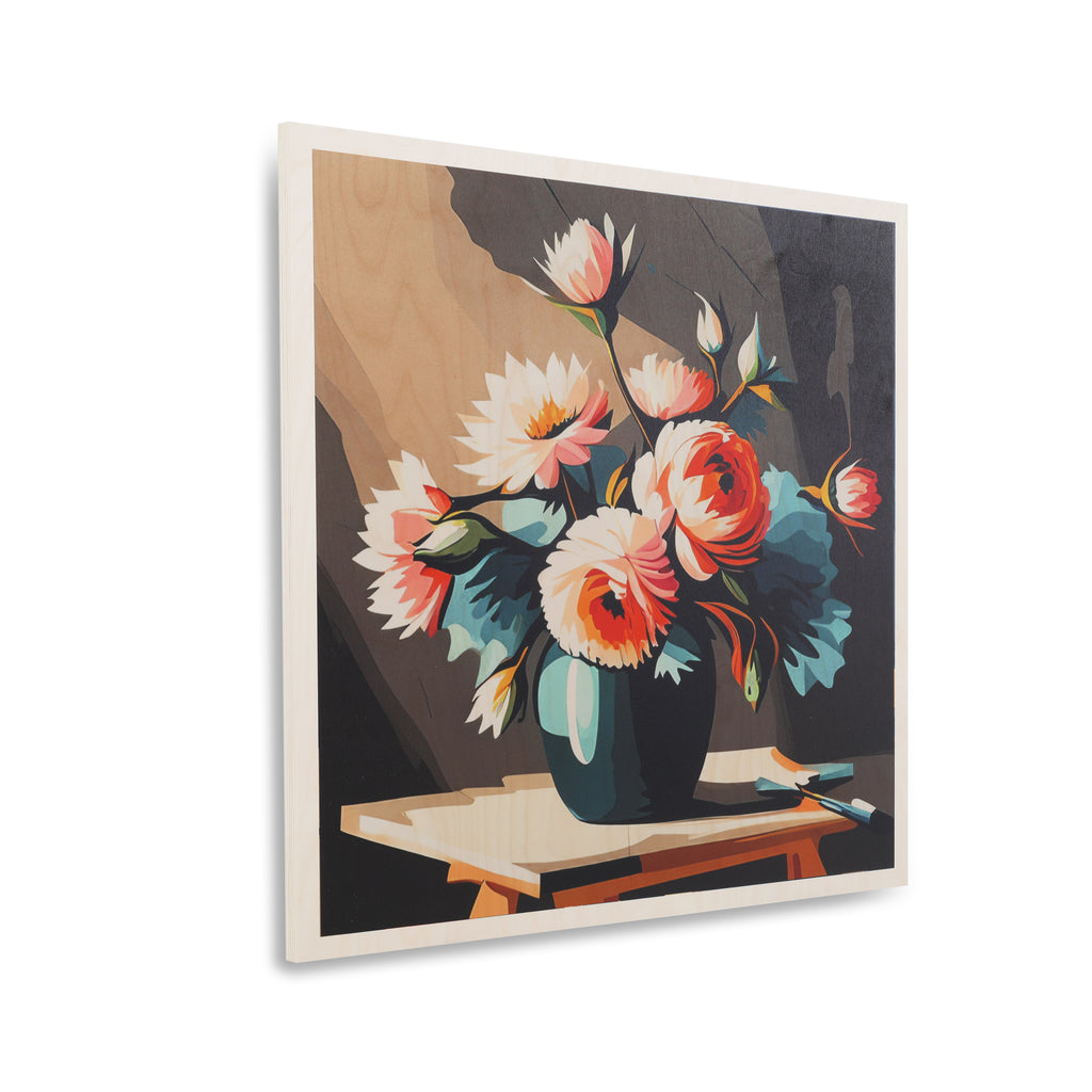 1351 (A+D) Pink Flowers Still Life