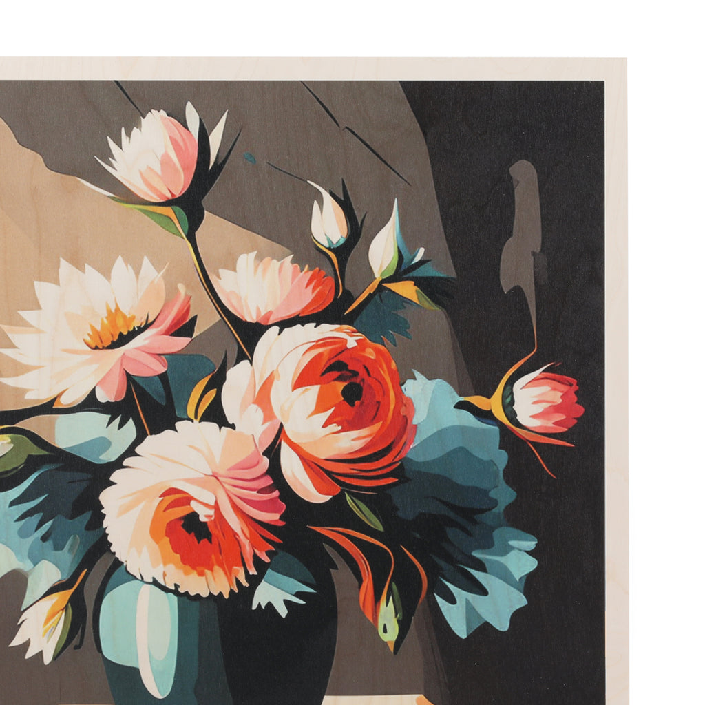 1351 (A+D) Pink Flowers Still Life