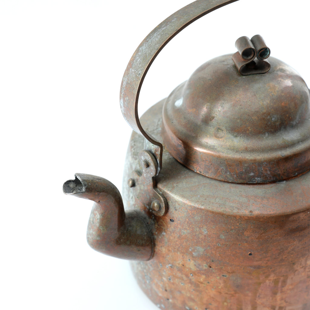 Weathered Copper Tea Pot