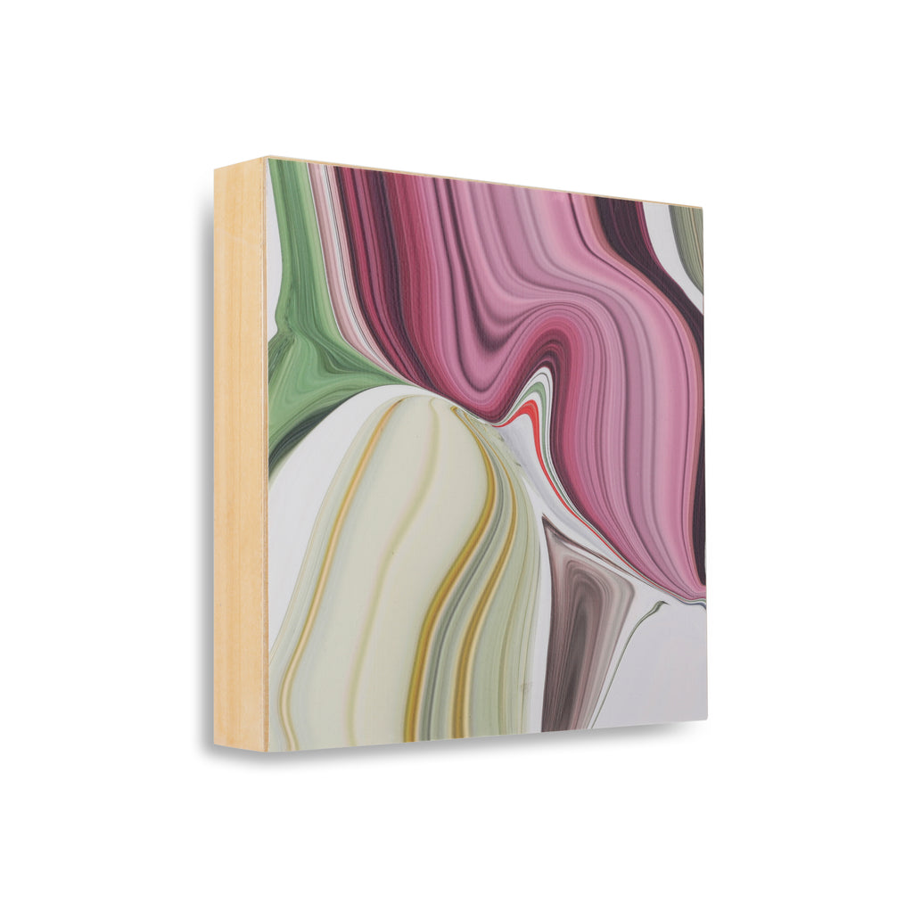 1348 (A+D) Pink & Green Color Swirls B
