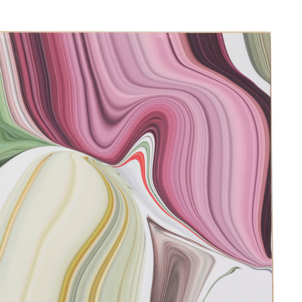 1348 (A+D) Pink & Green Color Swirls B