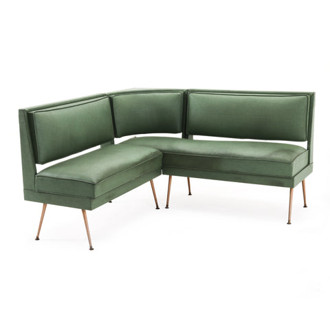 Green Vinyl Diner Booth Seating