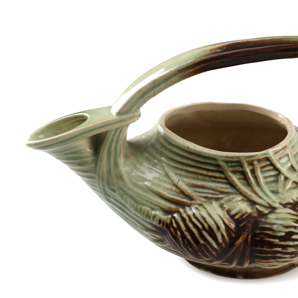 Green & Brown Ceramic Tea Pot